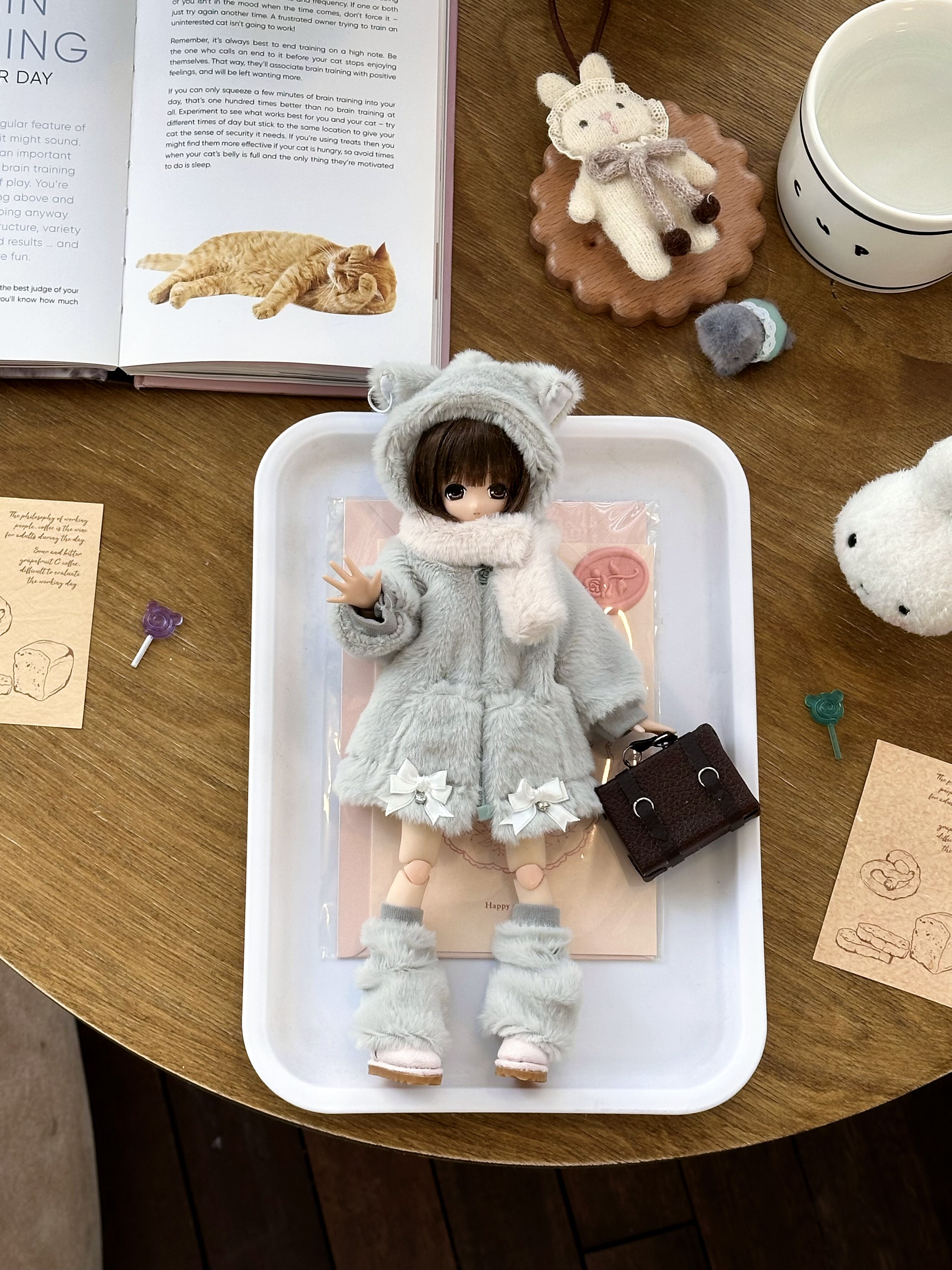Одежда для кукол BJD （菜包猪肉铺）ob24 p20 azone 娃衣套装 奶芙喵团团