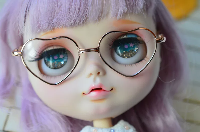 Кукла Blythe маленькая тканьная povz pullip может подарить очки очки в виде сердца любви