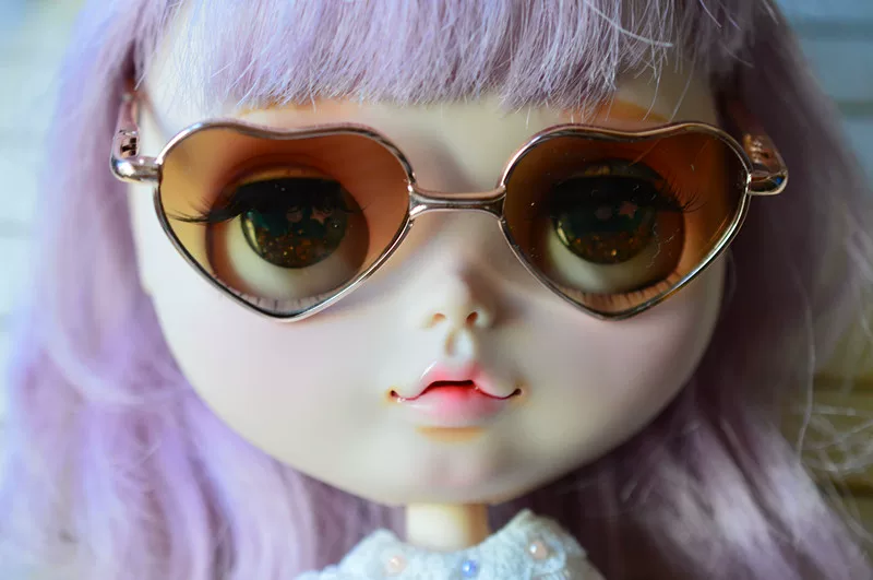Кукла Blythe маленькая тканьная povz pullip может подарить очки очки в виде сердца любви