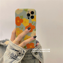 Oil paintings cute flowers for iPhone 13 12 promax Apple 11 mobile phone case 7 8plus soft shell xr female