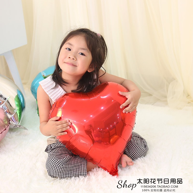 18 Inch Heart-shaped Aluminum Film Balloon Birthday Party Arranged Wedding House Background Decoration Mall Arrangement Dotted With Balloons