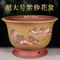 Flower pot king size 50cm or more flower pot garden placement villa door 50 caliber large flower pot thickened