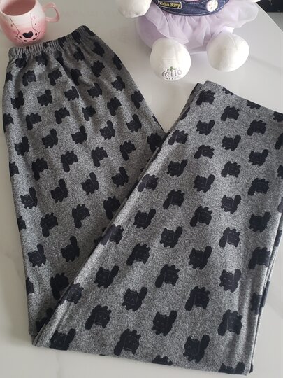 Women's pajama pants German velvet trousers winter warm brushed straight warm pants loose casual autumn and winter pocket home pants