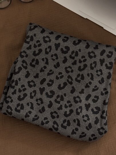 Autumn and Winter German Velvet Pajamas Women's Leopard Print Pants Winter Thin Velvet Warm Double Flap Pocket Pants Home Pants Casual Warm Pants