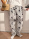 Flannel Pajama Pants for Women, Autumn and Winter, Fleece-Lined, Thickened, Warm Long Pants, Cartoon Warm Pants, Coral Fleece Casual Home Pants