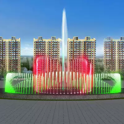 Large square music fountain equipment complete control system School outdoor voice-controlled program-controlled nozzle manufacturer installation