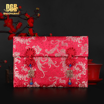 Red envelope wedding wedding with high-end ten thousand yuan cloth bag change mouth fee big red envelope large Chinese style fabric