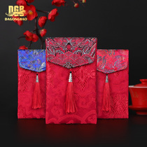 Wedding supplies wedding change gift gold ten thousand yuan red envelope wedding creative hire gold is a cloth art big red bag bag