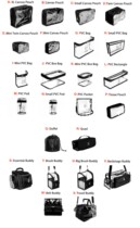 MYKITCO Transparent PVC Makeup brush bag Storage bag Field bag