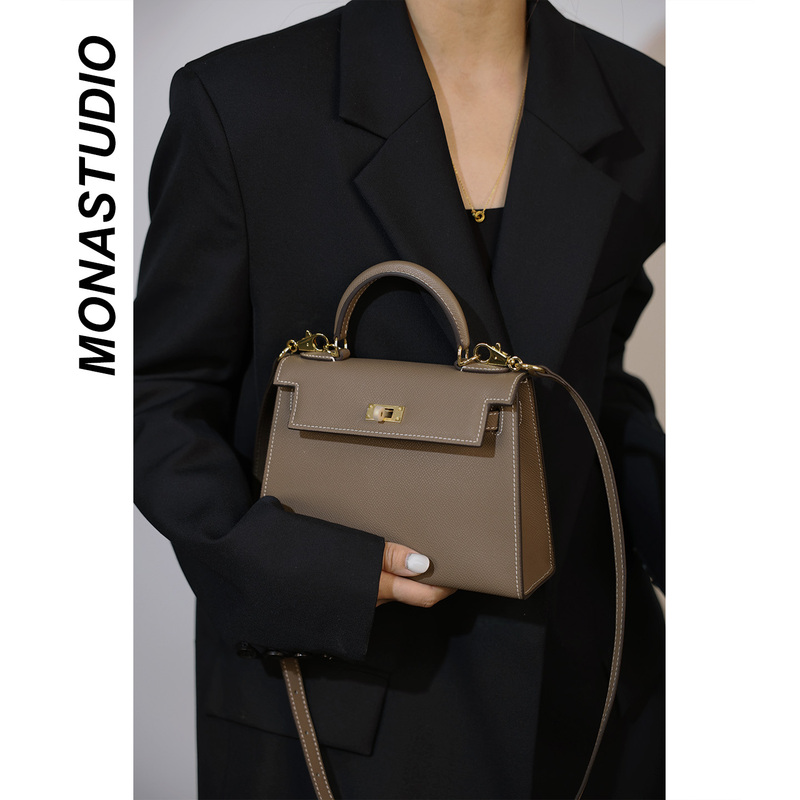 2026 New Trendy Genuine Leather Palm-Print Kelly Bag Second Generation Mini Birkin Bag High-Quality Texture Handbag Crossbody Women's Bag