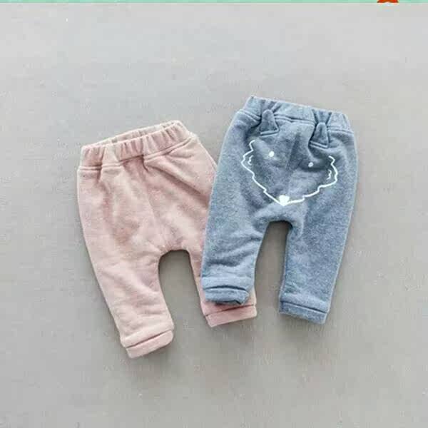 Trẻ em mùa đông quần nhỏ ấm quần phim hoạt hình quần ấm dễ thương cộng với quần nhung ấm quần áo trẻ em 10 tuổi
