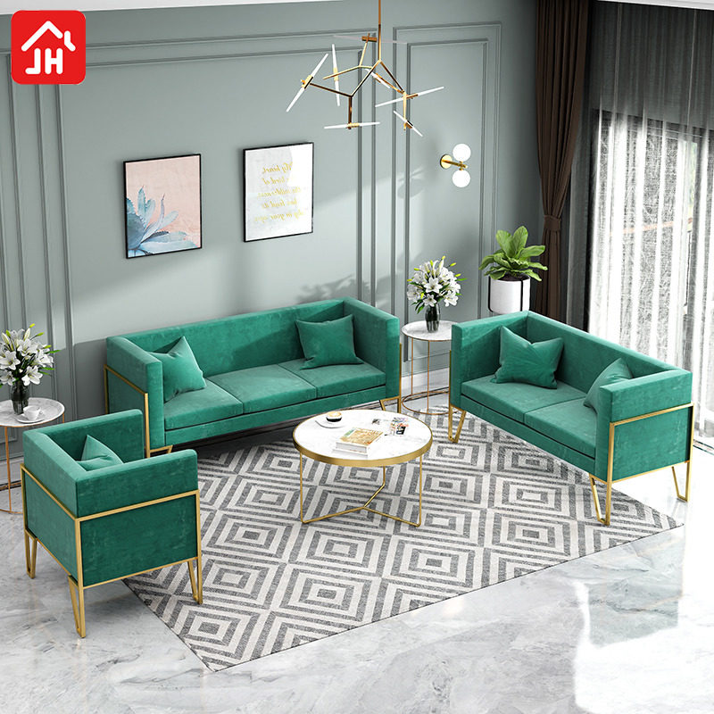 Nordic ins minimalist iron art loft sofa net red guest hall café clothing shop lounges double sloth sofa