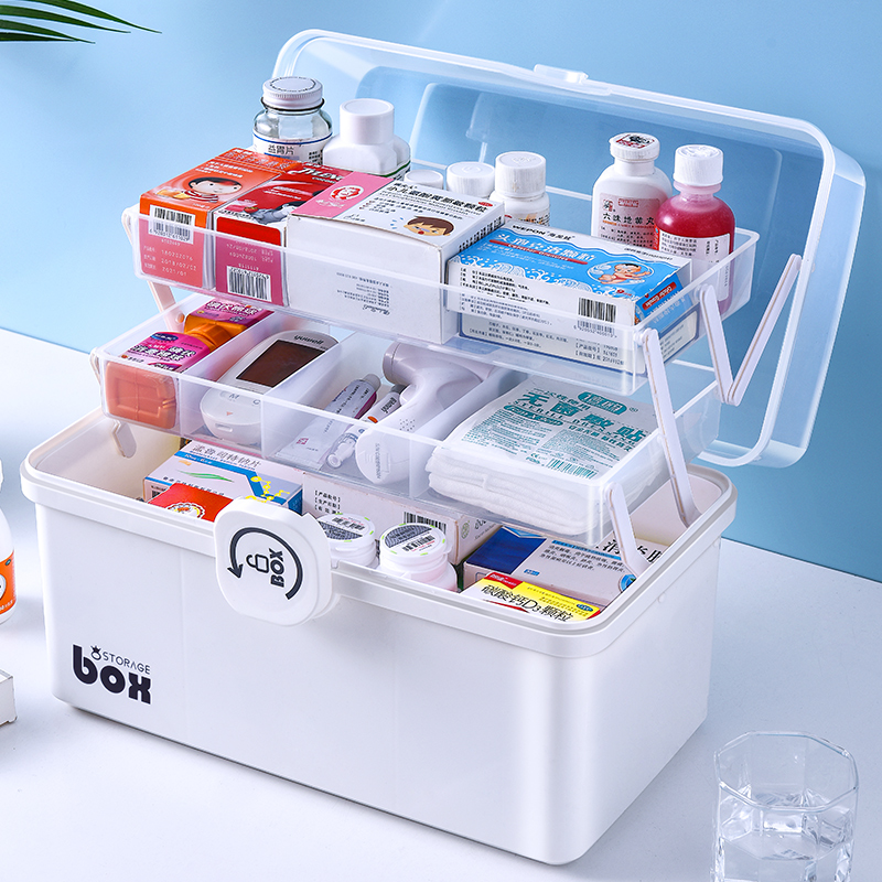 Medicine Box Home Large Capacity Medical Care Full Set Small Dorm Room Student Medicine Box Home Drug medicine containing box