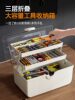 Tool Storage Box for Household Hardware, Multi-Functional Electrician Parts Organizer, Large Capacity, Multi-Layer Transparent Storage Box