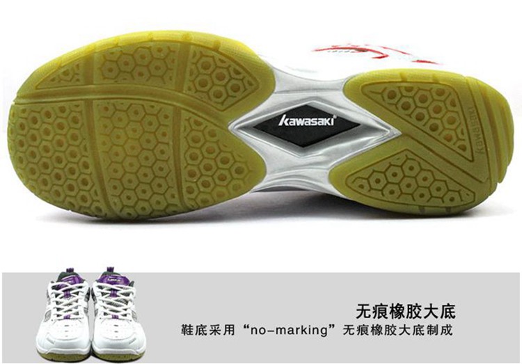 Giày cầu lông Kawasaki giày nam giày nữ kawasaki sneakers K-008 K-009 trắng đỏ / trắng tím - Giày cầu lông mua giày thể thao