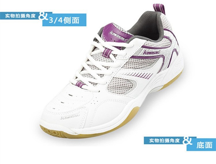 Giày cầu lông Kawasaki giày nam giày nữ kawasaki sneakers K-008 K-009 trắng đỏ / trắng tím - Giày cầu lông mua giày thể thao