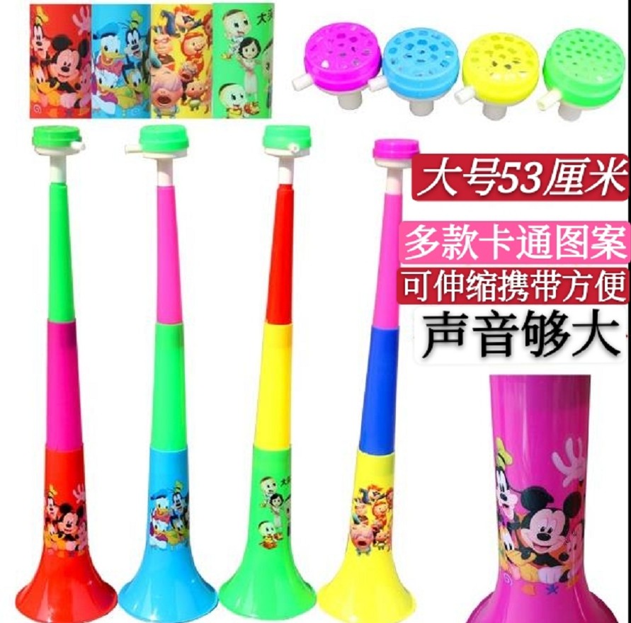 子供たちは、3 セクションの大型伸縮式ホーン、子供用アクティビティ、応援小道具、屋台、おもちゃ、幼児用楽器を演奏できます。