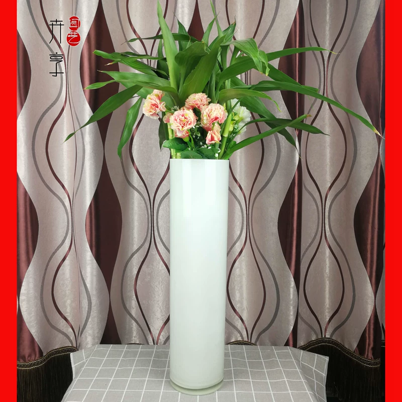 Cắm hoa thủy tinh màu chai nhà màu đỏ xanh xanh lớn bình hoa lily tre phong phú tre Bắc Âu ins gió - Vase / Bồn hoa & Kệ bình cắm hoa ly