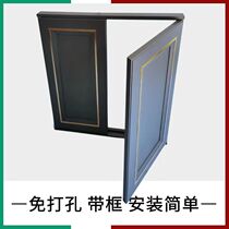 With frame cabinet door aluminium alloy door plate set up kitchen cabinet door custom-made kitchen cabinet door plate booking for full aluminium cabinet door self-loading