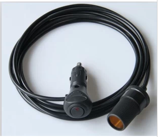 12V car cigarette lighter socket extension cord with power switch Car cigarette lighter power supply 3m 5m