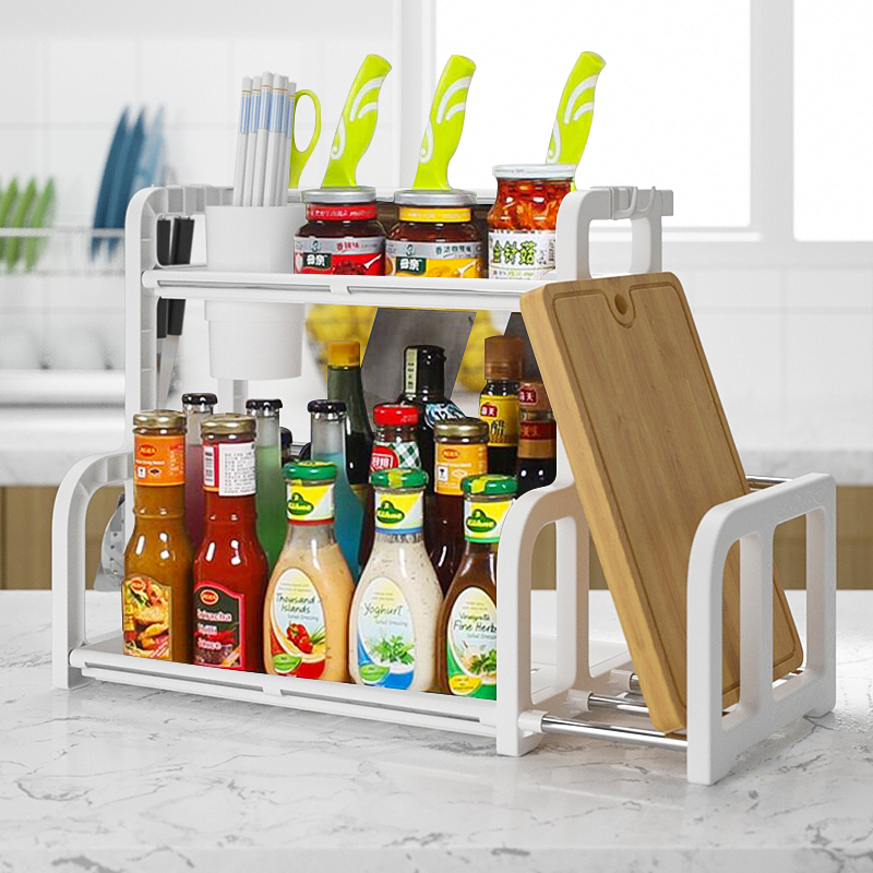 Kitchen Shelve Unwinding condiment Condiment Surface Oil Salt Sauce Vinegar Knife cutter Sauce Bottle Chopsticks kitchenware intake