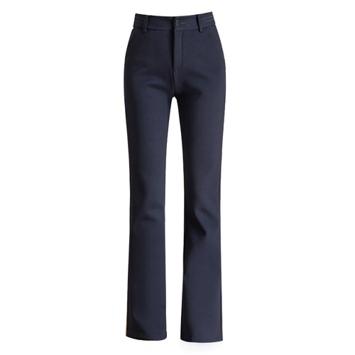 Весенние осенние штаны, весенний костюм, черный мегафон, высокая талия