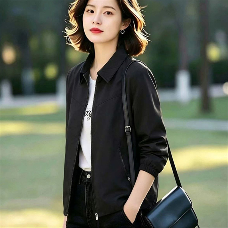 Mom's Autumn Jacket for Women 2026 New Popular Style for Middle-Aged Ladies, Elegant and Stylish Black Autumn Coat Jacket Mom's Autumn Jacket for Women 2026 New Popular Style for Middle-Aged Ladies, Elegant and Stylish Black Autumn Coat Jacket