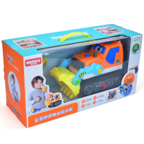 Puzzle-Detached Electric Engineering Car Bulldozer Baby Nut Assembled Children Toy Boy Screws Removable