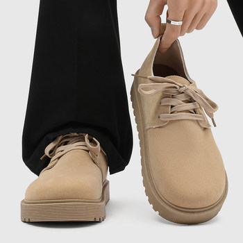 Birkenstock shoes men's winter 2025 new retro suede casual sneakers men's thick-soled sports large scalp shoes