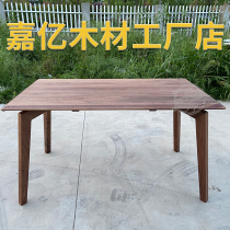 North American solid wood black walnut dining table and chair combination long table simple modern furniture home tea table dining table