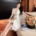 Phụ nữ tính khí váy nữ mùa hè 2021 túi mỏng mới hông tay áo ngắn ol chuyên nghiệp của phụ nữ nữ thần váy - váy đầm váy đầm