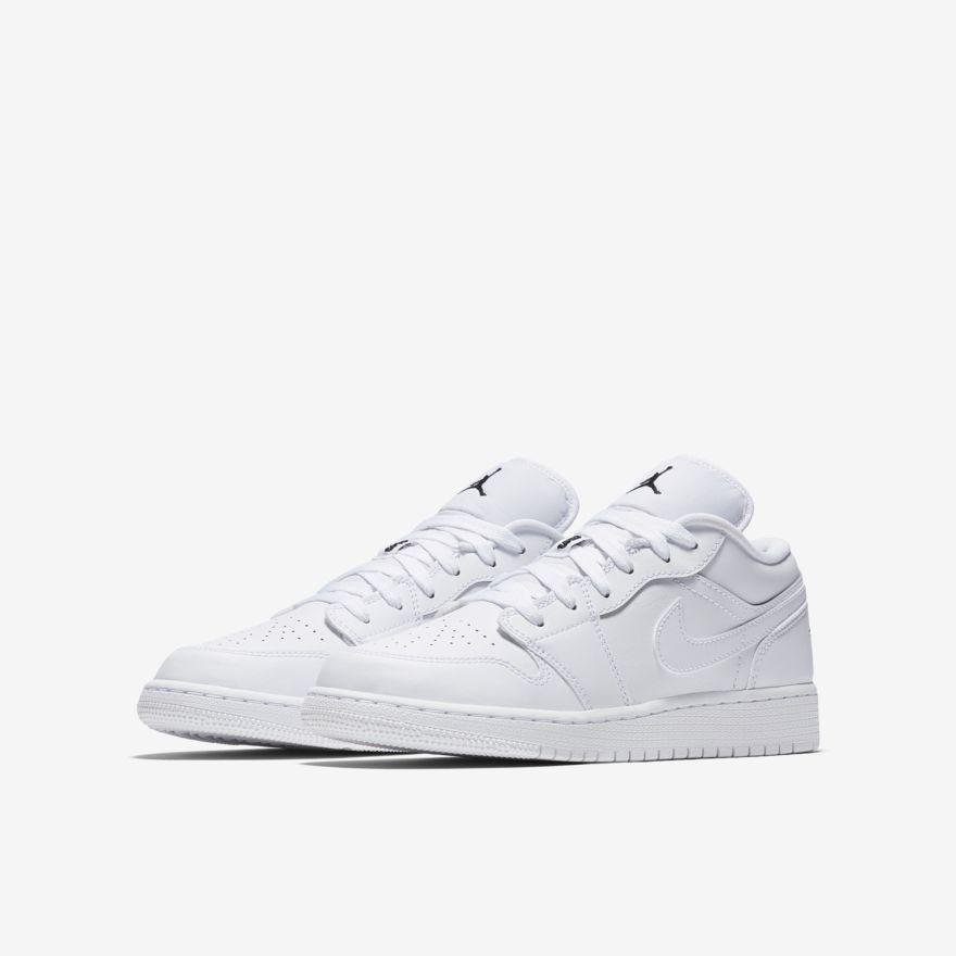 Air Jordan 1 Nữ thần thấp Nữ màu trắng tinh khiết AJ1 Giày thể thao hàng đầu thấp 553560-101 - Dép / giày thường giày tập thể dục