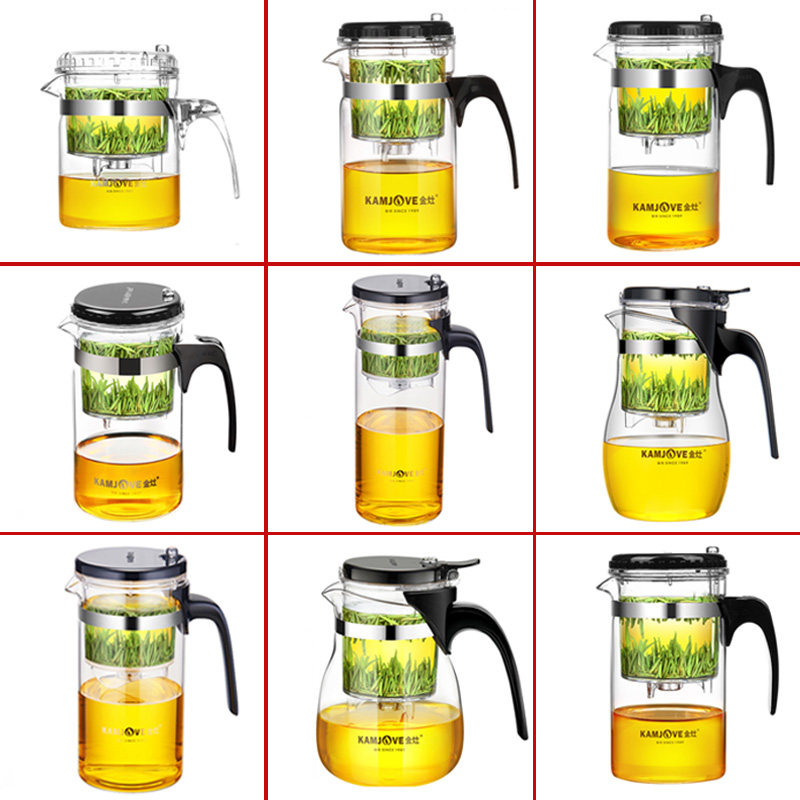 Golden cup Elegant cup tea pot Household large capacity tea maker Tea water separation liner Removable and washable flower tea pot Tea set