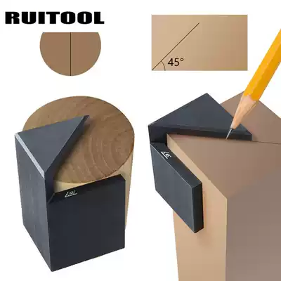 Woodworking 45-degree angle scriber Right angle round midline scriber Angle ruler Beech Scriber Precision gauge