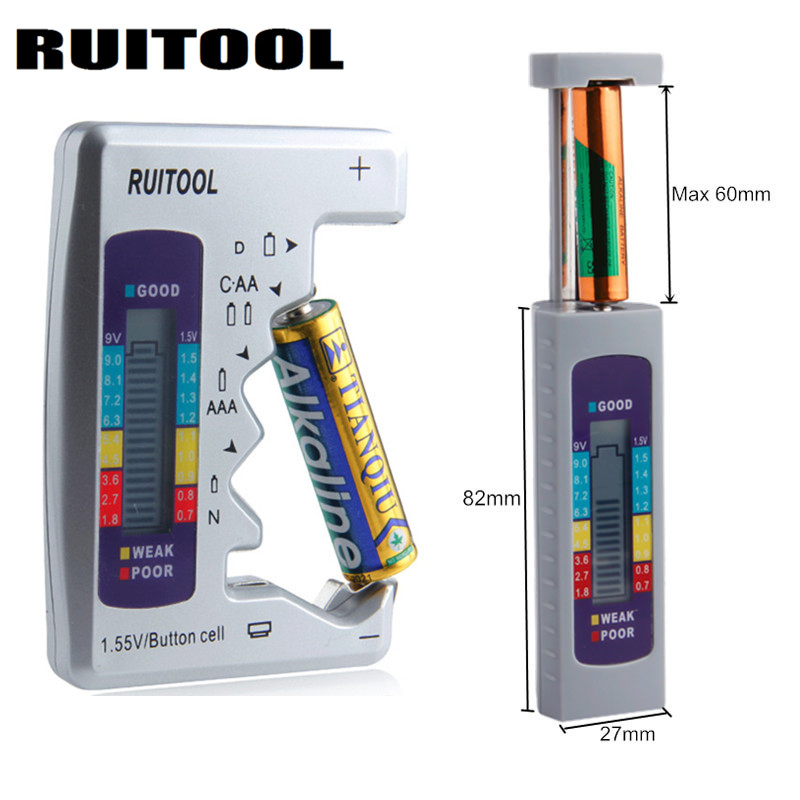 RUITOOL new digital display battery tester Power tester Dry battery capacity tester
