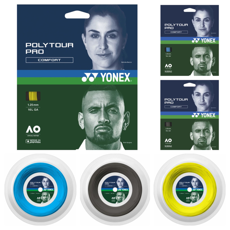 Yonex Polytour Pro Rude Polyester Tennis Racket String for Comfort and Control