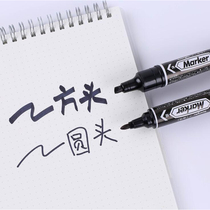10 large double-headed marker pens red blue and black color bold strokes key oily non-fading ink supplement
