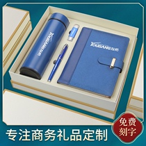 Business gift set custom logo send customer company activities high-end practical hand hand gift thermal cup notebook