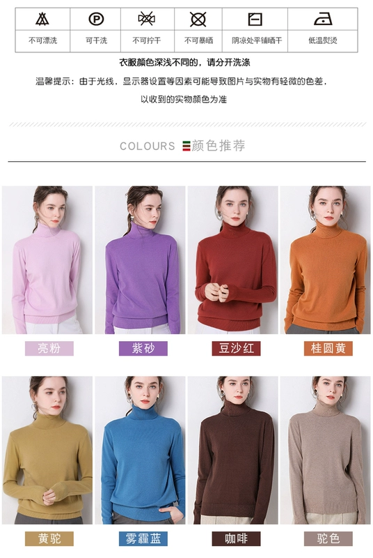 Áo len 2019 mùa thu và mùa đông mới Áo len cashmere nữ cao cổ ngắn phần len lỏng lẻo với đế dày dệt kim - Áo len cổ chữ V