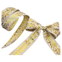 Golden embroidery antique jacquard ribbon embroidery ribbon hand gift box decorative packaging ribbon ribbon ribbon ribbon webbing