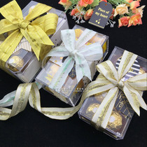 Soft yarn color gold with metal shaped edge webbing wooden ear wrinkle belt silver ribbon packaging baking Christmas belt DIY