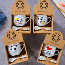 Push small gift promotion creative personality ceramic cup coffee cup custom printing opening gift wholesale