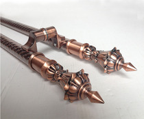 Luxury European large door handle straight pattern red bronze turn foot anti-pinch hand no fingerprint glass door handle wooden door