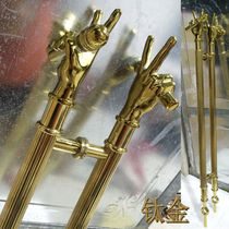 KTV door handle titanium good sound glass door handle copper head stainless steel box wooden door handle