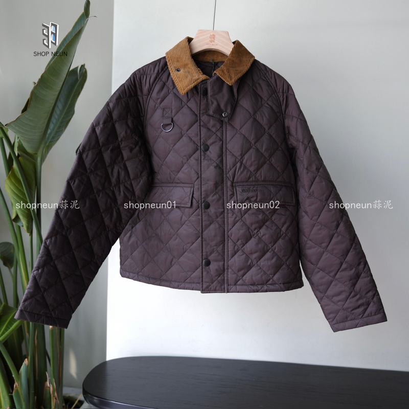 "Neun" Authorized Barbour Spey Quilted Short Cotton Jacket