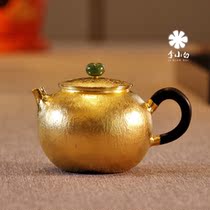 Li Xiaobai Pure Gold Bubble Pot Pure Gold 9999 Bubble Teapot Pure Handmade Bubble Teapot Pure Gold 9999 Gold Pot