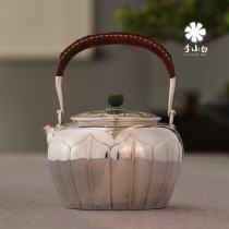 Li Xiaobai silver pot pure silver 9999 burnt water silver pot pure silver silver pot pure handmade silver pot