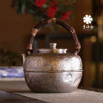 Li Xiaobai silver pot sterling silver 9999 boiling mercury pot pure handmade silver pot kettle sterling silver pot