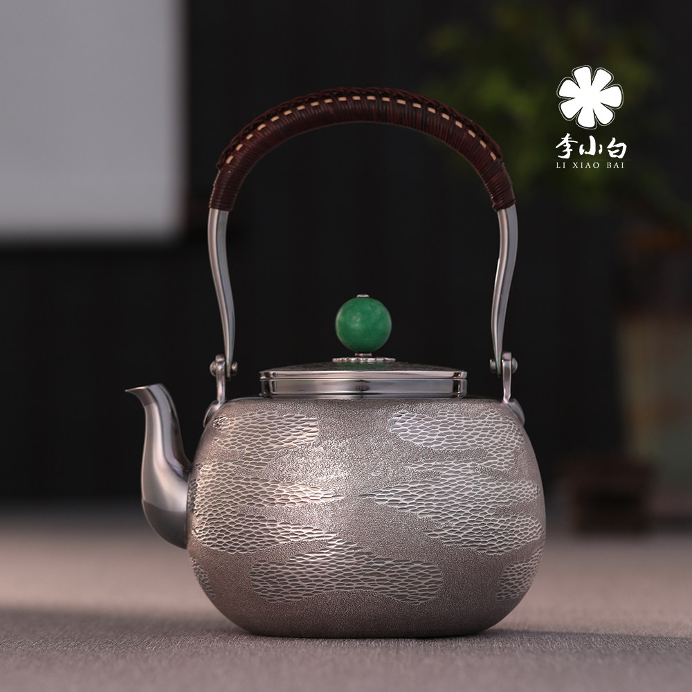 Li Xiaobai silver kettle sterling silver 9999 kettle silver kettle kettle boiling water silver kettle silver kettle teapot