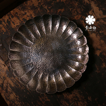 Li Xiaobai sterling silver pot sterling silver 9999 tea ceremony accessories sterling silver pot carrying fruit plate sterling silver tea with